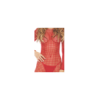 Bodystocking rouge ouvert à l'entrejambe 